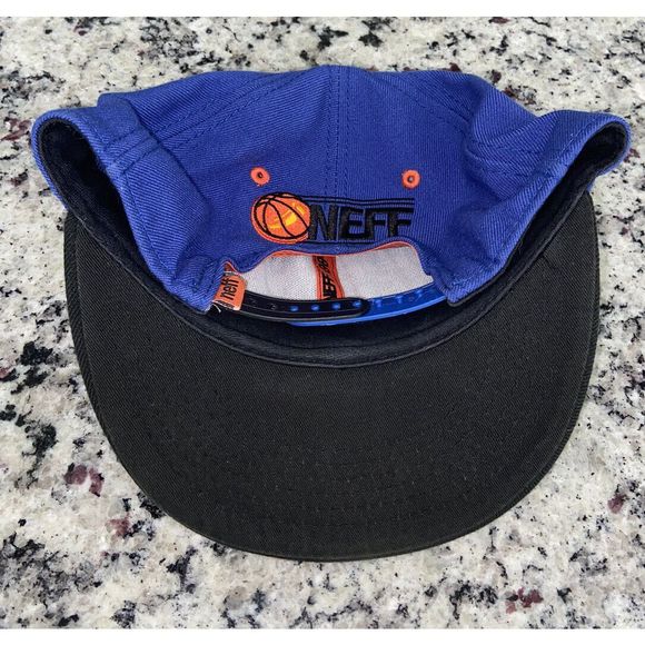 NEFF Snapback‎ Double Dribble Hat Men’s Basketball OS Blue Orange RARE - Picture 2 of 4